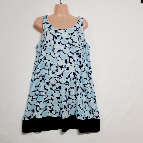 J. Jill Seashell Womens A-line Sleeveless Dress Size MP Blue Side Pockets - Picture 10 of 12